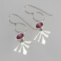 Mexican Sterling Silver 925 Silver Earrings Corazón de Hierro Collection Colored stone