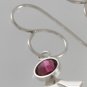 Mexican Sterling Silver 925 Silver Earrings Corazón de Hierro Collection Colored stone