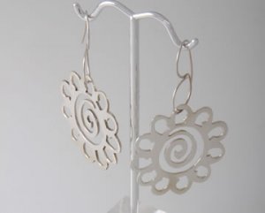 Mexican Sterling Silver 925 Silver Earrings "Paliacates" Collection Small