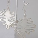 Mexican Sterling Silver 925 Silver Earrings, "Abstracto" Collection, "Marino"