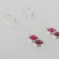 Mexican Sterling Silver 925 Silver Earrings, Colored stone (It may vary).