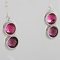 Mexican Sterling Silver 925 Silver Earrings, Colored stone (It may vary).