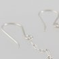 Mexican Sterling Silver 925 Silver Earrings, Colored stone (It may vary).
