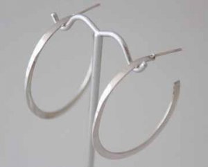 Mexican Sterling Silver 925 Silver Earrings  "Basic"