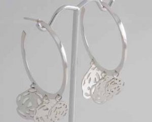 Mexican Sterling Silver 925 Silver Earrings  "Rosse" Collection