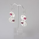 Mexican Sterling Silver 925 Silver Earrings "Fibonacci" Collection Double.