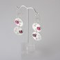 Mexican Sterling Silver 925 Silver Earrings "Fibonacci" Collection Double.