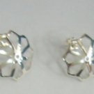 Mexican Sterling Silver 925 Silver Earrings Eight Points Star