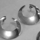 Mexican Sterling Silver 925 Silver Earrings Half moon.