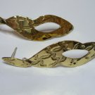 Mexican Sterling Silver Brass Earrings "Rehilete" with texture.