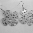 Mexican Sterling Silver 925 Silver Earrings 4 leaves clover.