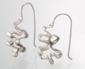 Mexican Sterling Silver 925 Silver Earrings Abstracto Collection