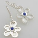Mexican Sterling Silver 925 Silver Earrings "Flor" with lapislazuli collection.