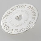 Mexican Sterling Silver 925 Silver Pendant "Amores"