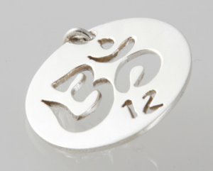 Mexican Sterling Silver 925 Silver Pendant "OM"