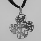 Mexican Sterling Silver 925 Silver Pendant Four leaves clover.