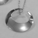 Mexican Sterling Silver 925 Silver Pendant Half Moon.