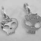 Mexican Sterling Silver 925 Silver pendant "Calaverita with a bow"