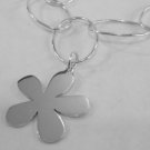 Mexican Sterling Silver 925 Silver Flower Pendant, with silver chain.