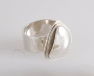Mexican Sterling Silver 925 Silver Ring Triangle "Eclipse" Collection