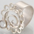Mexican Sterling Silver 925 Silver Ring "Paliacates" Collection with crystal