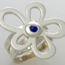 Mexican Sterling Silver 925 Silver Ring "Flor" Collection with lapislazuli