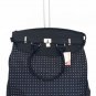 19" Computer/Laptop Bag Tote Duffel Rolling Wheel Case Purse Tablet Dots White
