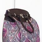 19" Computer/Laptop Bag Tote Duffel Rolling Wheel Case Purse Tablet Taj Pink