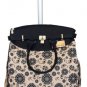 19" Computer/Laptop Bag Tote Duffel Rolling Wheel Case Purse Tablet Flower Cream