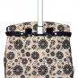 19" Computer/Laptop Bag Tote Duffel Rolling Wheel Case Purse Tablet Flower Cream