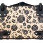 19" Computer/Laptop Bag Tote Duffel Rolling Wheel Case Purse Tablet Flower Cream
