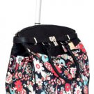 19" Computer/Laptop Bag Tote Duffel Rolling Wheel Case Purse Tablet Flower Black