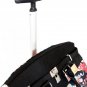 19" Computer/Laptop Bag Tote Duffel Rolling Wheel Case Purse Tablet Flower Black