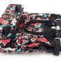 19" Computer/Laptop Bag Tote Duffel Rolling Wheel Case Purse Tablet Flower Black
