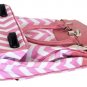 19" Computer/Laptop Bag Tote Duffel Rolling Wheel Case Purse Tablet Chevron Pink