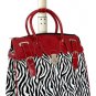 21" Computer/Laptop Bag Tote Duffel Carry Rolling 4 Wheel Spinner Luggage Zebra