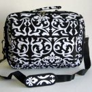 17" Computer/Laptop Briefcase Bag Padded Travel Luggage Case Damask/Floral White