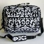 17" Computer/Laptop Briefcase Bag Padded Travel Luggage Case Damask/Floral White