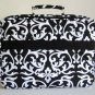17" Computer/Laptop Briefcase Bag Padded Travel Luggage Case Damask/Floral White