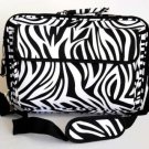 17" Computer/Laptop Ipad Briefcase Bag Padded Travel Office CarryOn Zebra Black