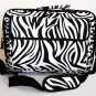 17" Computer/Laptop Ipad Briefcase Bag Padded Travel Office CarryOn Zebra Black