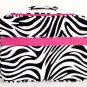 17" Computer/Laptop Ipad Briefcase Bag Padded Travel Office CarryOn Zebra Pink