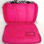 17" Computer/Laptop Ipad Briefcase Bag Padded Travel Office CarryOn Zebra Pink