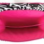 17" Computer/Laptop Ipad Briefcase Bag Padded Travel Office CarryOn Zebra Pink