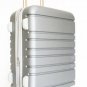 3Pc Luggage Set Hardside Rolling 4 Wheel Spinner Upright CarryOn Travel Silver