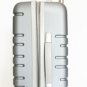 3Pc Luggage Set Hardside Rolling 4 Wheel Spinner Upright CarryOn Travel Silver