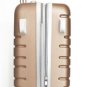 3Pc Luggage Set Hard Rolling 4 Wheels Spinner Upright CarryOn ABS Travel Gold