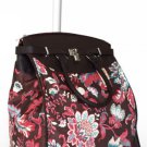 19" Computer/Laptop Bag Tote Duffel Rolling Wheel Case Purse Tablet Flower Pink