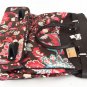 19" Computer/Laptop Bag Tote Duffel Rolling Wheel Case Purse Tablet Flower Pink