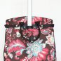 19" Computer/Laptop Bag Tote Duffel Rolling Wheel Case Purse Tablet Flower Pink